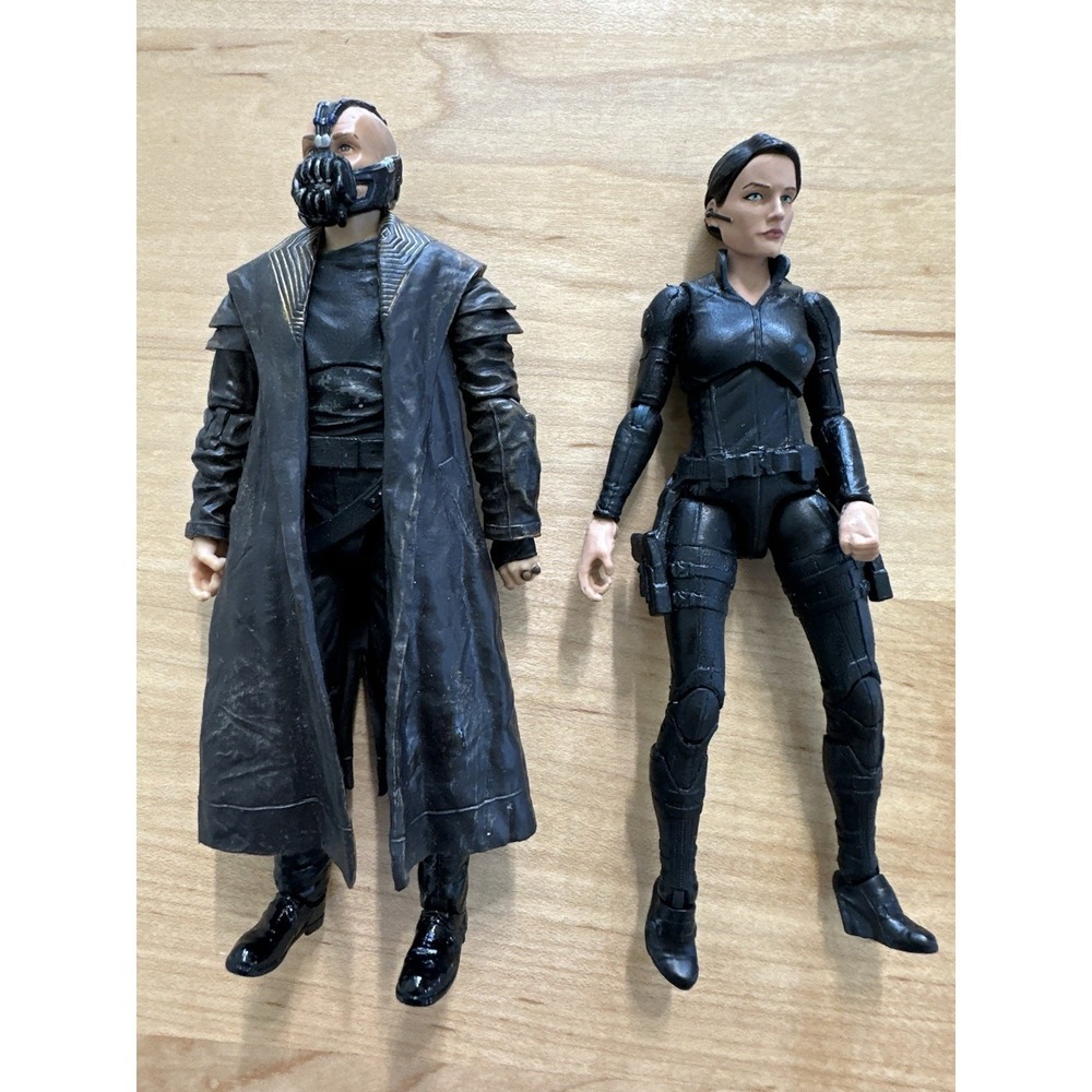 DC The Dark Knight Rises Bane and Catwoman Unmasked Action Figure Lot 2 Batman